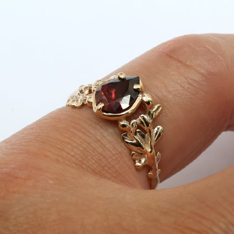 wreath ring ブラウンジルコン