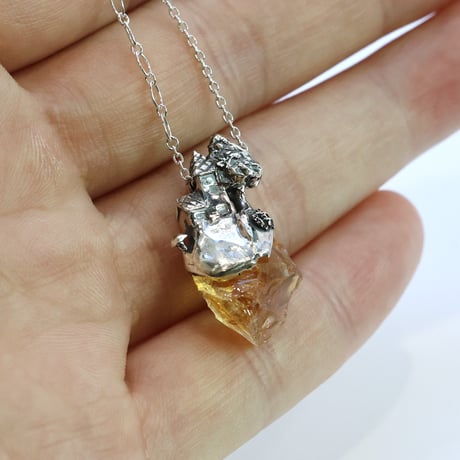 "roca necklace sv" シトリン
