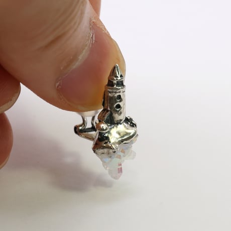 "roca earring sv" オーラクォーツ
