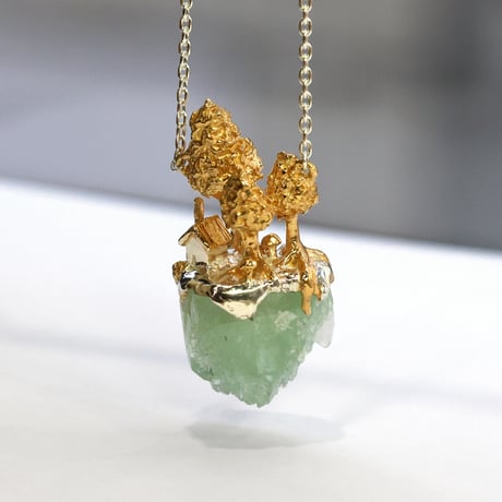 "roca necklace gold" アポフィライト