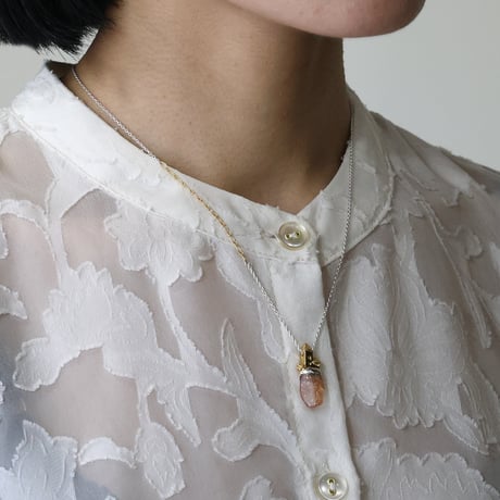"roca necklace gold" レインボーラティスサンストーン