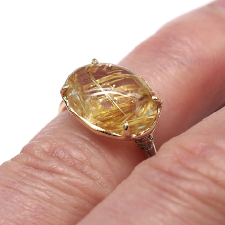moss ring ルチルクォーツ
