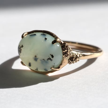 moss ring デンドリティックブルーオパール