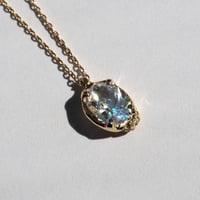 moss necklace レインボームーンストーン