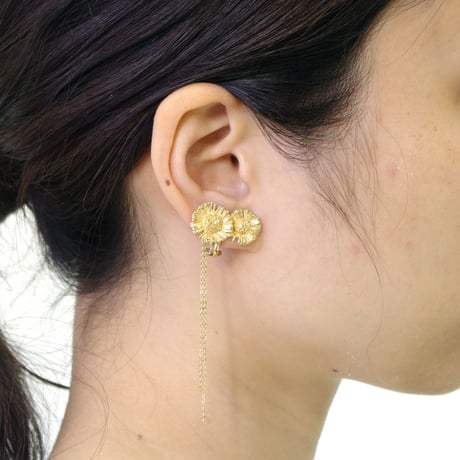 "Harujion earring"12分咲き gold
