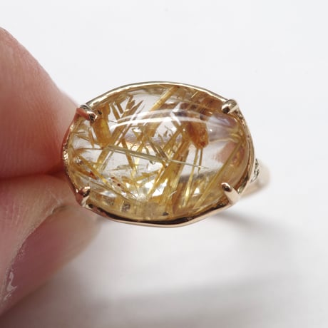 moss ring ルチルクォーツ