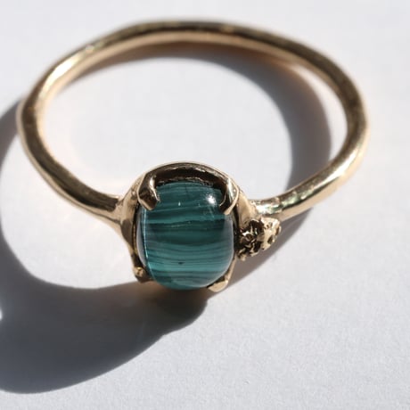 moss ring インディゴライトキャッツアイ