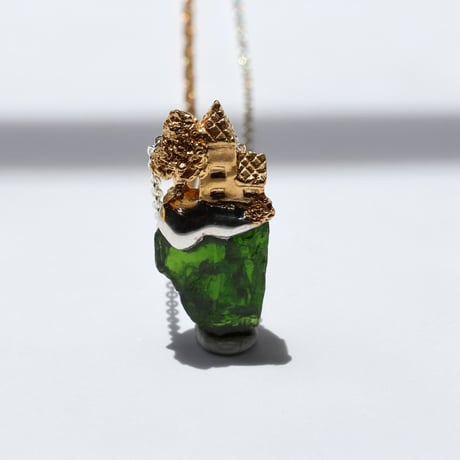 "roca necklace gold" クロムダイオプサイト