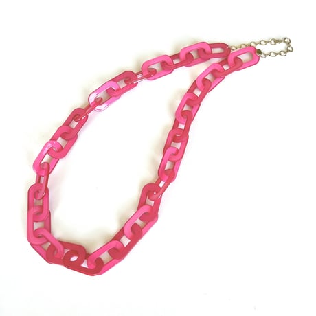 アクリルチェーン　ロングネックレス+ブレスレット＋ピアス　3点セット