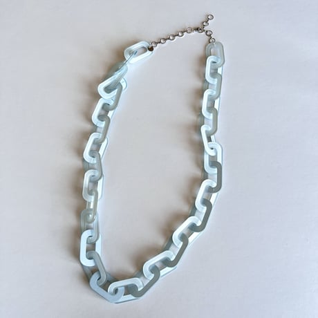 アクリルチェーン　ロングネックレス+ブレスレット＋ピアス　3点セット
