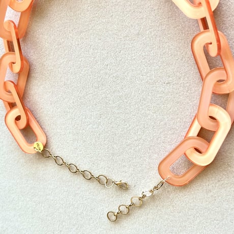 アクリルチェーン　ロングネックレス+ブレスレット＋ピアス　3点セット