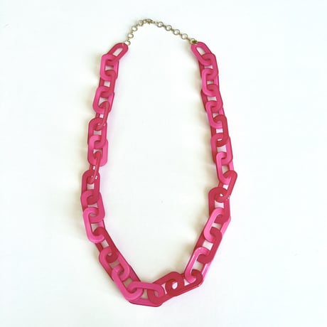 アクリルチェーン　ロングネックレス+ブレスレット＋ピアス　3点セット