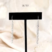 手編みシルバーチェーンピアス