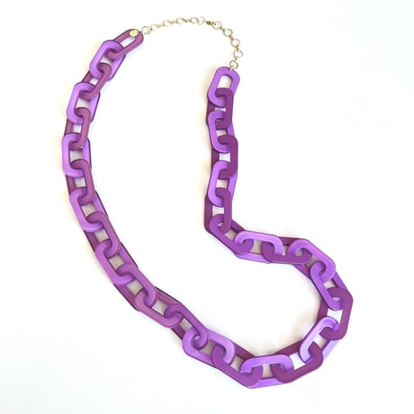 アクリルチェーン　ロングネックレス+ブレスレット＋ピアス　3点セット