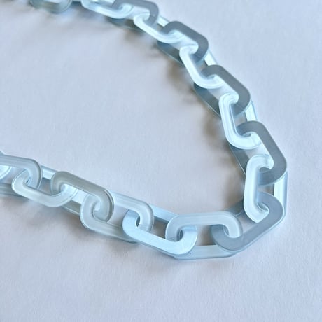 アクリルチェーン　ロングネックレス+ブレスレット＋ピアス　3点セット