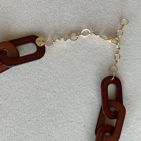 アクリルチェーン　ロングネックレス+ブレスレット＋ピアス　3点セット