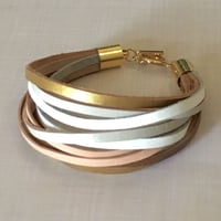 カーフスキンレザーブレスレット - DOUX-