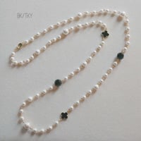 《受注制作》スワロフスキーパールのロングネックレス