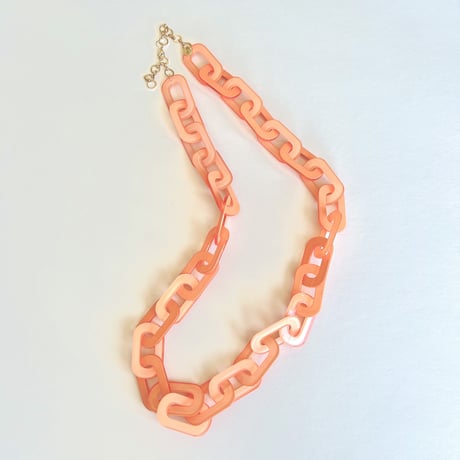 アクリルチェーン　ロングネックレス+ブレスレット＋ピアス　3点セット