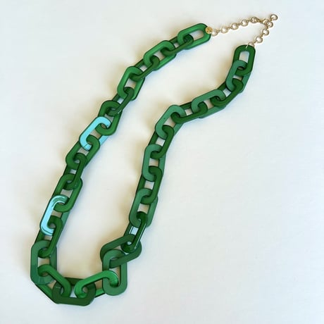 アクリルチェーン　ロングネックレス+ブレスレット＋ピアス　3点セット