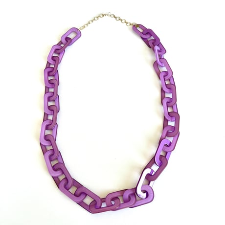 アクリルチェーン　ロングネックレス+ブレスレット＋ピアス　3点セット