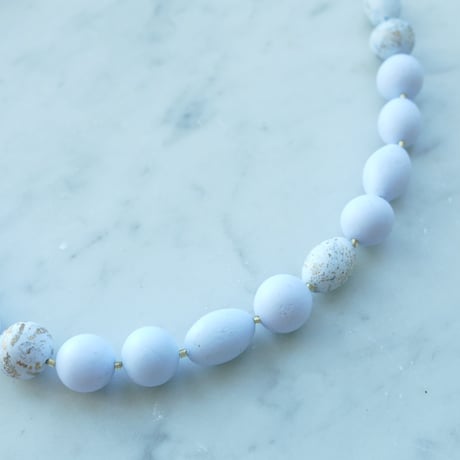 Baby Blueのネックレスとピアスのセット