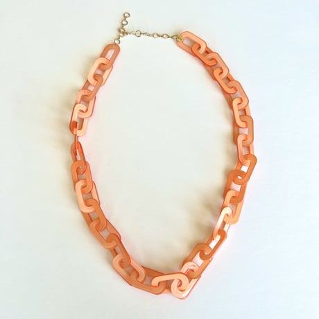 アクリルチェーン　ロングネックレス+ブレスレット＋ピアス　3点セット