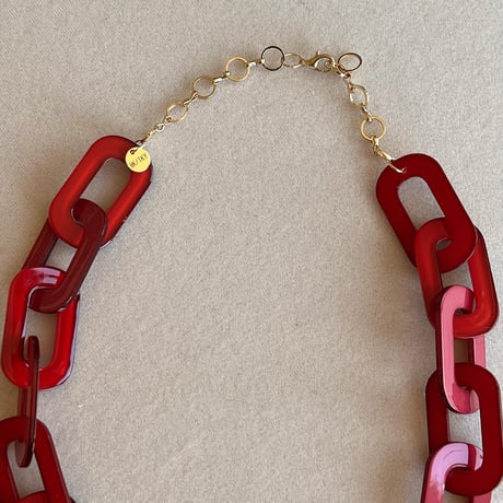 アクリルチェーン　ロングネックレス+ブレスレット＋ピアス　3点セット