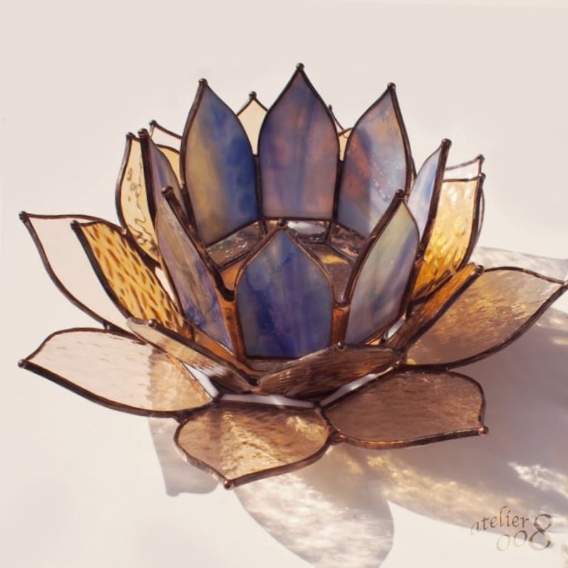 蓮の花ランプ ロータスランプ | Stainedglass - atelier008
