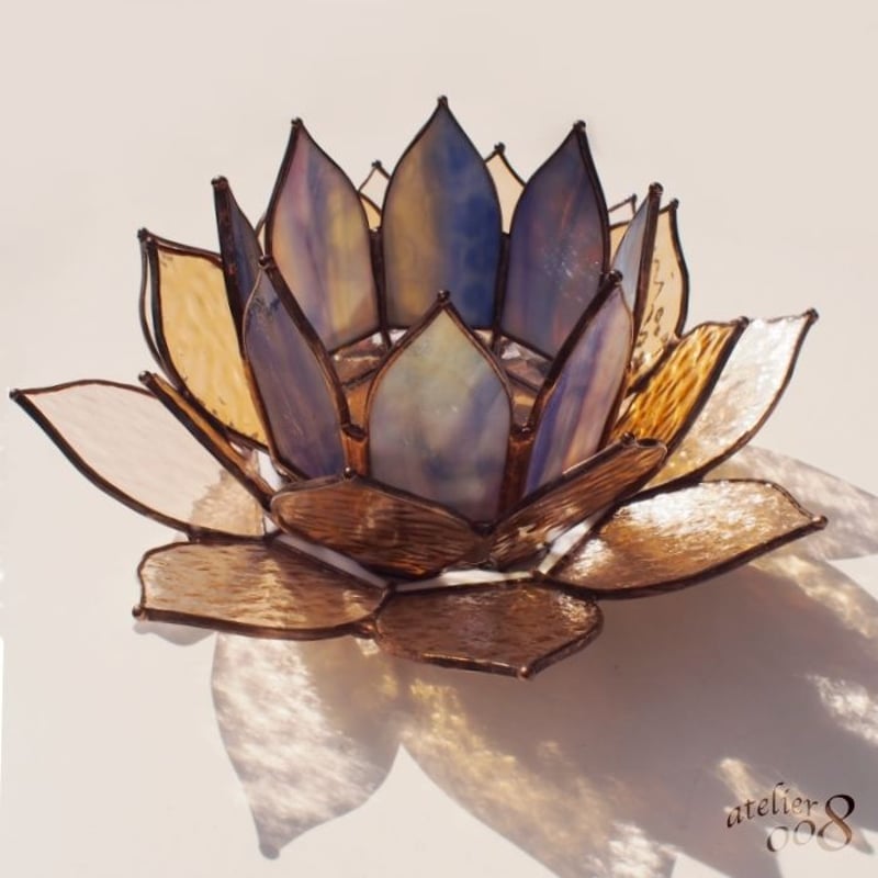 蓮の花ランプ ロータスランプ | Stainedglass - atelier008