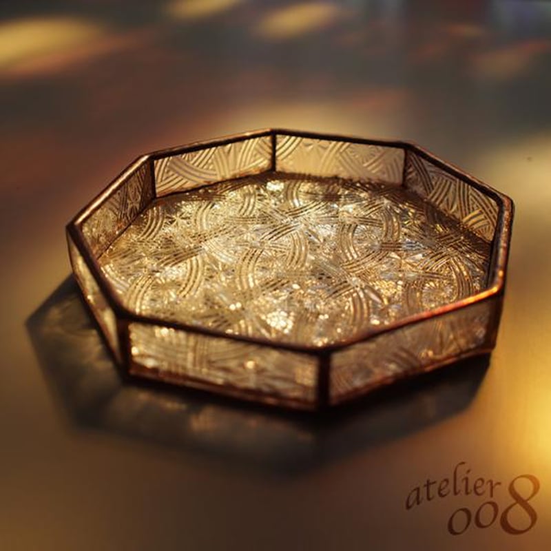 ステンドグラストレイ（小物入れ）クリア | Stainedglass - atelier008