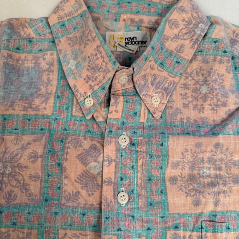 reyn spooner レインスプーナー ラハイナセーラー 金タグ 美品 中古】レインスプーナー レアカラー ラハイナセーラー プル