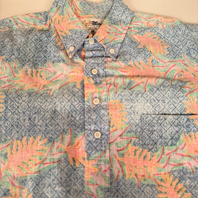 レインスプーナー 70s 80s ビンテージ 金タグ 乳首タグ アロハ シャツ 古着 70～80年代 レインスプーナー REYNSPOONER 金タグ 乳首タグ