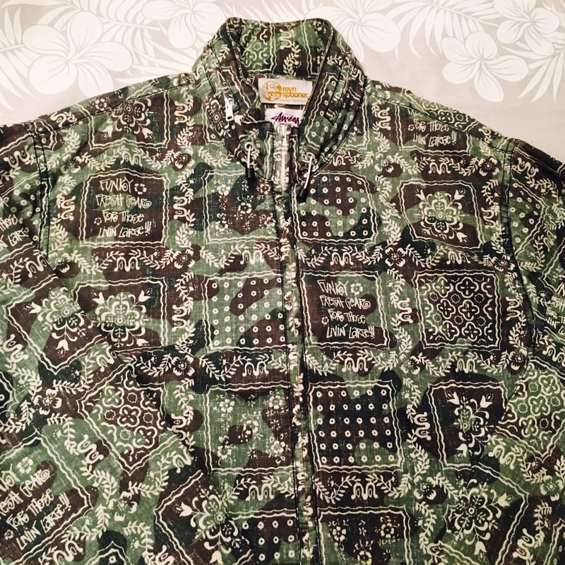 中古】レインスプーナー x stussy コラボ ブルゾン RS-183 | アロハ