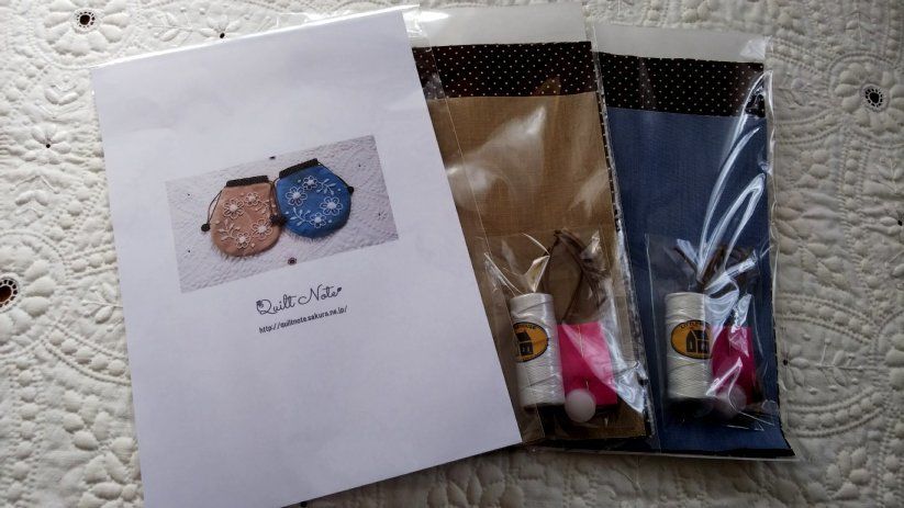 キャンドルウィック刺繍の巾着ポーチ | Quilt Note