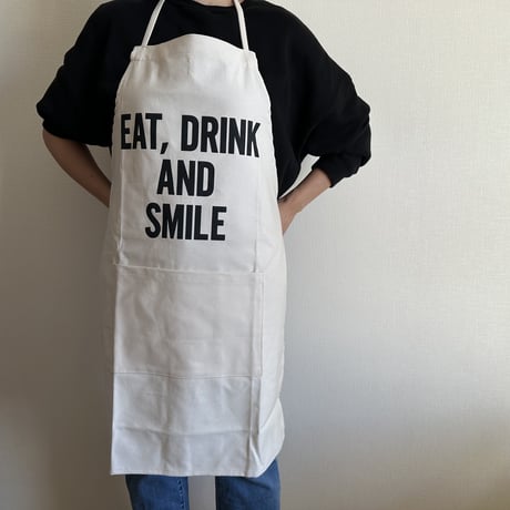 DRESSSEN ADULT APRON #46 EAT,DRINK AND SMILE ⭐️再入荷しました