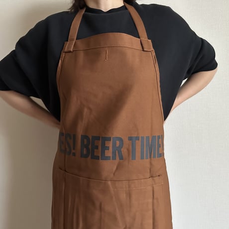 DRESSSEN  DRVBRN11 REVERSIBLE  APRON“YES！COFFEE  TIME！/ YES！BEER TIME！“(リバーシブルエプロン)BROWN  COLOR