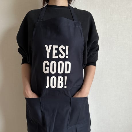 WPDN2    DAY USE W POCKET  APRON   YES！ GOOD   JOB！”(生成りロゴ)DARK NAVY  ⭐️再入荷しました!