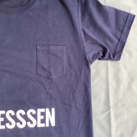 DRESSSEN  DSST77 DRES“SPECIAL”SSEN    ” DRESSSEN “T-SHIRTS (生成りロゴ)  ネイビーカラー