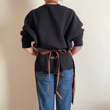 WPB6  DAY USE W POCKET  APRON   “YOU ARE SPECIAL” BROWN COLOR ※正面に二つのポケットがございます