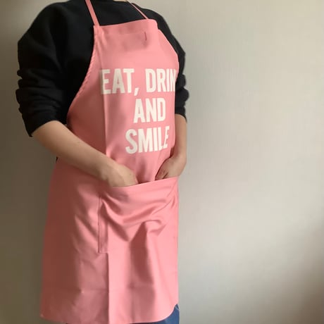 DR(PK)4   ”EAT，DRINK AND SMILE“ ※生成りロゴ　 PINK  COLOR