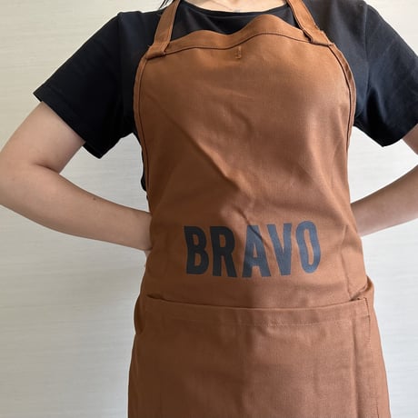 DRESSSEN  DRVBRN16 REVERSIBLE  APRON  “ブラボー/ BRAVO“  (リバーシブルエプロン) BROWN  COLOR