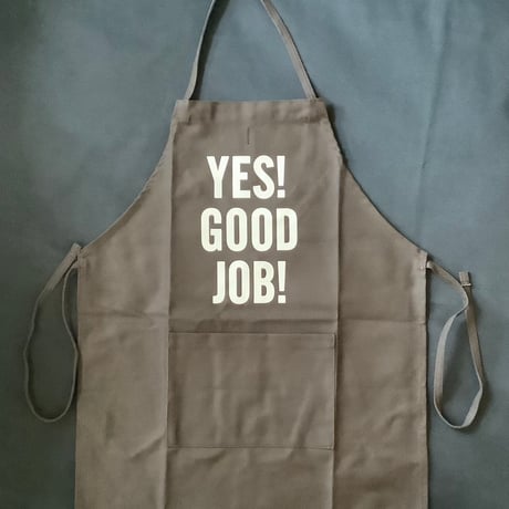 👦🧒DRESSSEN KDDB1 KIDS APRON  "YES！GOOD JOB！“(※キッズエプロンです) DARK BROWN  COLOR