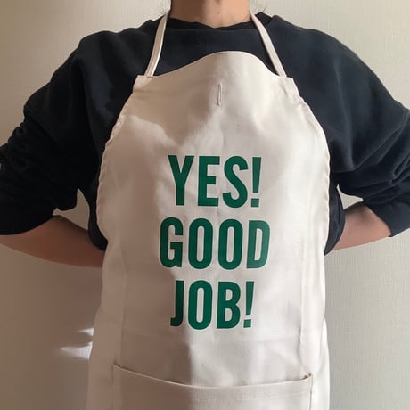 [10周年記念発売]ADULT APRON LG2    " YES！GOOD  JOB！🌟チェリー色ロゴが再入荷しました!