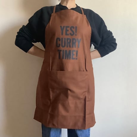 DR(BN) 8   ADULT APRON  " YES! CURRY TIME！”!