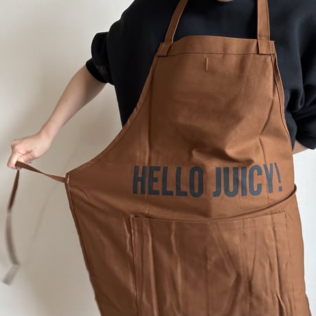 DRESSSEN  DRVBRN5 REVERSIBLE  APRON“HELLO HAMBERGER/HELLO JUICY (リバーシブルエプロン)