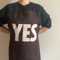 DR(DB)1 ADULT APRON  “YES” ※生成りロゴ　“DARK BROWN COLOR