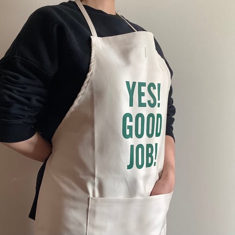 [10周年記念発売]ADULT APRON LG2    " YES！GOOD  JOB！🌟チェリー色ロゴが再入荷しました!