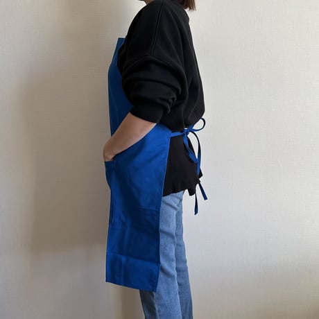 DRESSSEN  DRVBLU2 REVERSIBLE  APRON“YES/NO THANK YOU※NOには➖線があります。(リバーシブルエプロン)