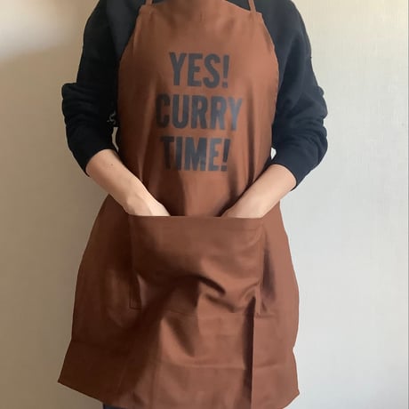 DR(BN) 8   ADULT APRON  " YES! CURRY TIME！”!